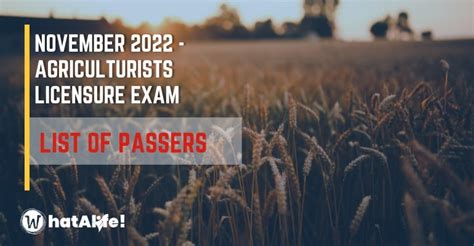 FULL RESULTS: November 2022 Agriculturist board exam list of passers.
